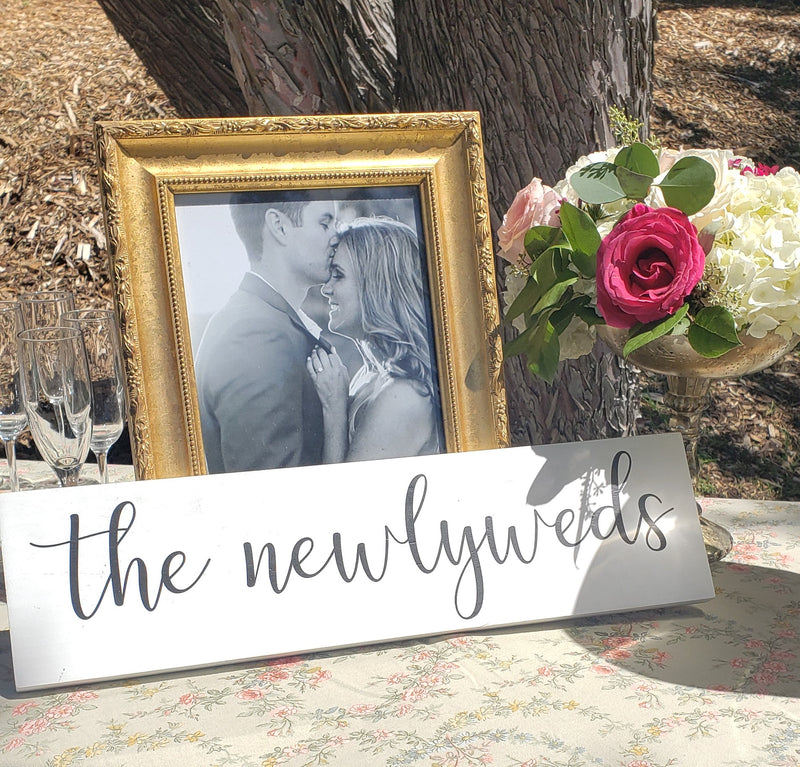 The Newlyweds 5" x 21" sign