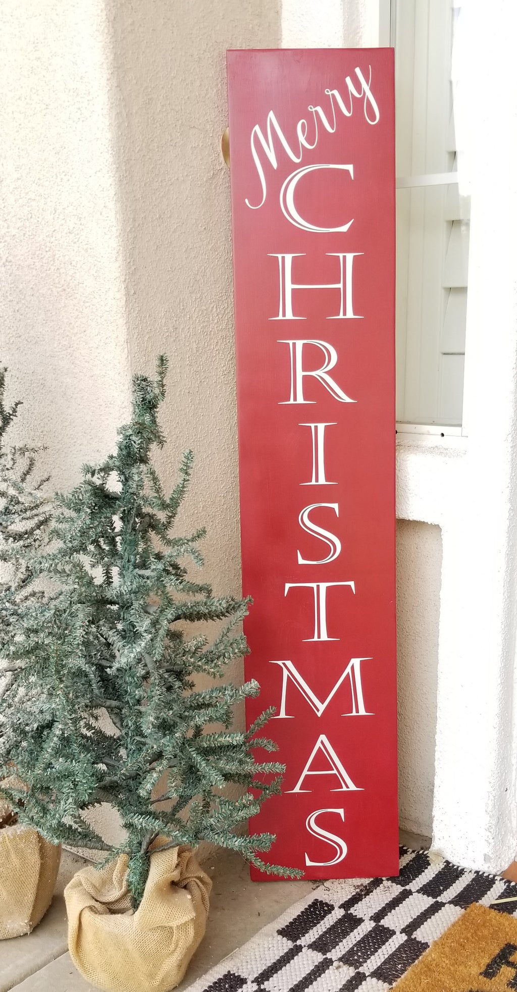 Merry Christmas Porch Sign 9" x 48"