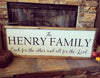 Family Mission Sign 12" x 36"
